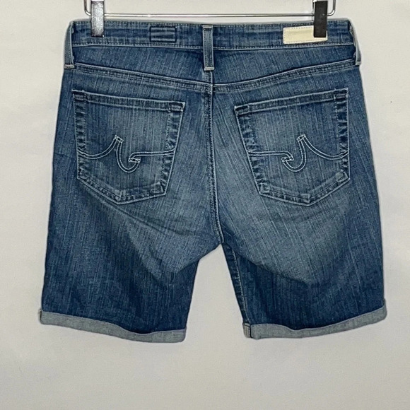 AG Adriano Goldschmied The Brooke Bermuda Denim Short Medium Wash - Size 26 - Picture 2 of 7